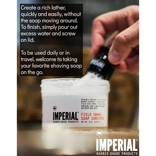 Imperial Barber Field Shave Soap Canister, 6.2 oz.