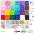 4mm Seed Beads Jewelry Making Kit with 24 Colors & Charms - Bracelets & Accessories