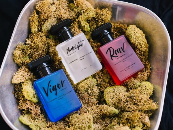 Pheromone Cologne for Men Set - Raw Vigor Midnight 3oz