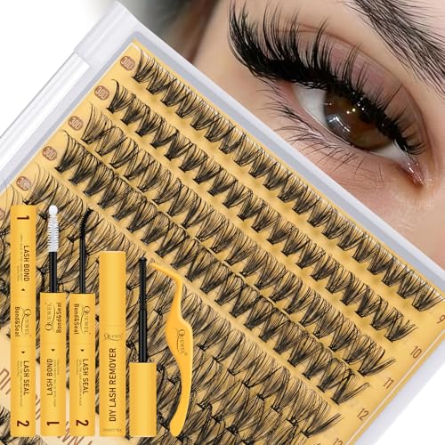 QUEWEL 320Pc Lash Clusters Kit - 30D 40D Wispy Extensions 9-16mm