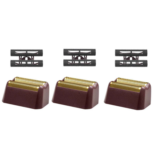 Pro 5 Star Series Finale Shaver Replacement Foil and Cutter Bar Assembly Compatible with wahl Shaver Model 7031-100/7043-100-For Men's Shaving- 3Pcs Red