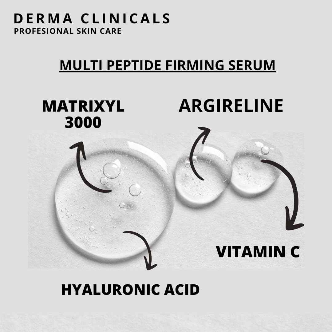Matrixyl 3000 + Argireline, Vitamin C, Hyaluronic Acid Serum, Anti-Aging Face Serum, Anti-Wrinkle Serum for face, Multi Peptide Firming Serum - 8oz