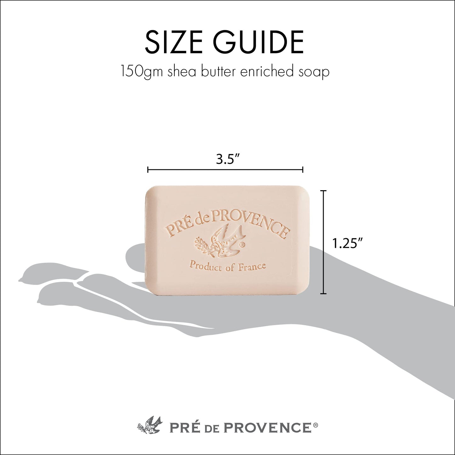 Pre de Provence Artisanal French Moisturizing Soap Bar, Shea Butter Enriched, Quad Milled for Long Lasting Rich Smooth Lather, 5.3 Ounce, Verbena