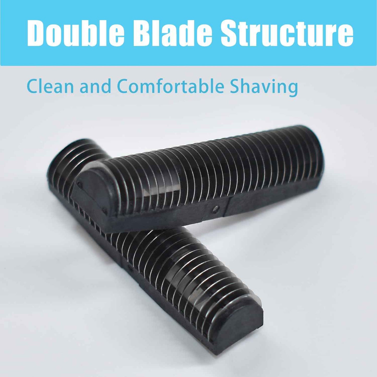 2PCS Replacement Foil and Cutters for BaBylissPRO Barberology Electric Shaver, Double Foil Shaver Replacement Head Compatible with BaBylissPRO FXFS2 Shaver (Gold)