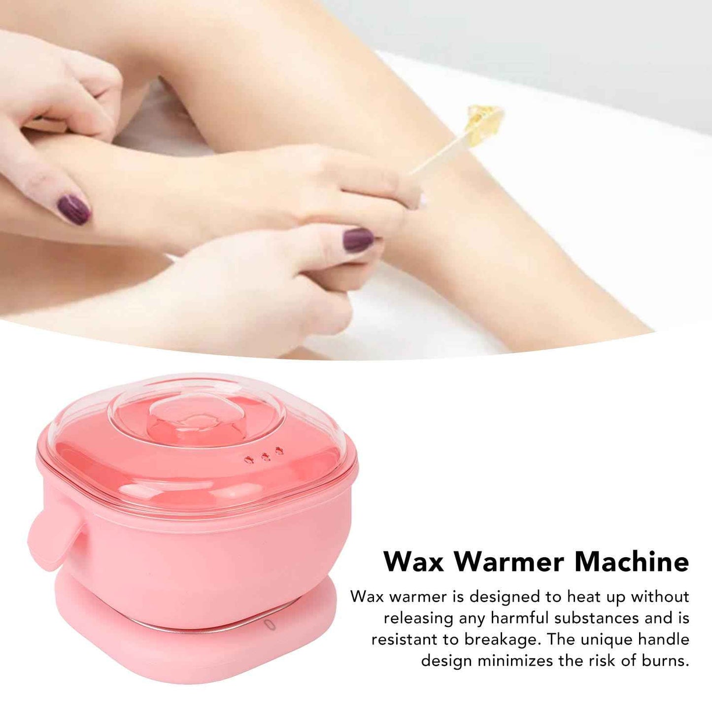 Electric Hot Wax Warmer Machine, 100W, 400ml Capacity, Easy to Clean, and, Versatile Usage with Food Grade Silicone Pot Liner, for Efficient Hair Removal