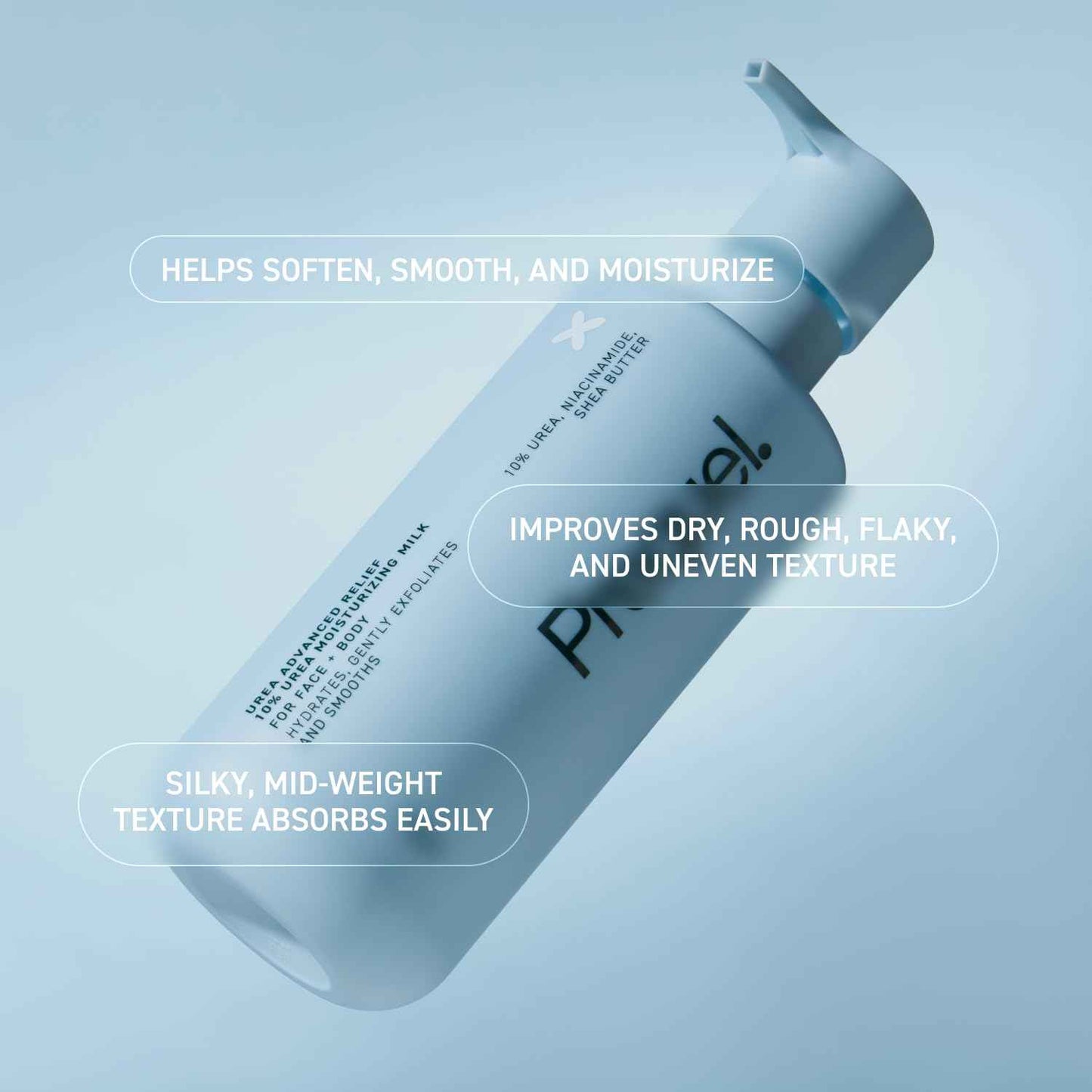 Prequel Skin Urea Advanced Relief Moisturizing Milk, 10% Urea Lotion for Face and Body, Unscented, Hydrating Cream for Extremely Dry Skin, Soothing for Sensitive Skin - 6.75 fluid ounce (Pack of 2)