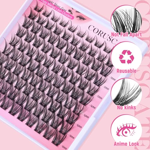 CORUSCATE Wispy Manga Lash Clusters 8-16mm DIY Eyelashes