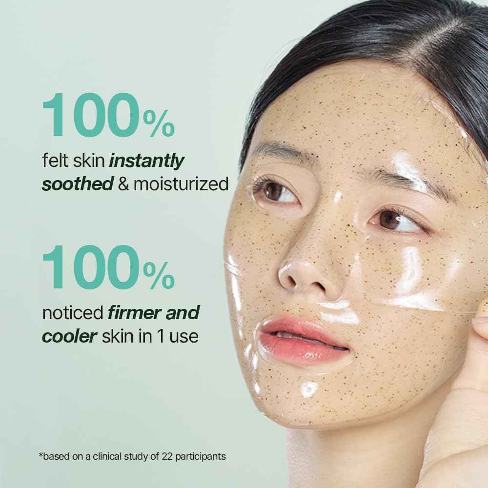 NDP Collagen Cica Cooling Hydro Mask – World’s First Freeze-Ready Hydrogel Face Mask with 55,000Da Vegan Collagen, Real Mugwort & Centella – Korean Mask for Sensitive Skin (36g x 4ea)