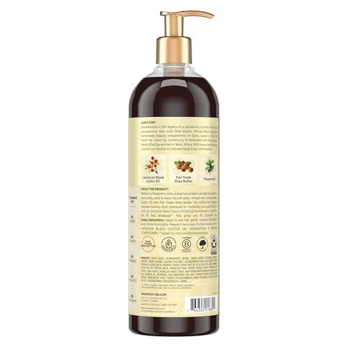 SheaMoisture Strengthen and Restore Shampoo Jamaican Black Castor Oil for Damaged Hair Sulfate-Free 24 oz,(Pack of 2)