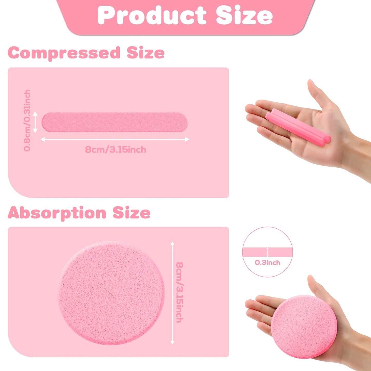 480 PCS Bulk Facial Sponge Esthetician Supplies, Facial Sponges Compressed for Esthetician Women, Makeup Remover Pads Round Face Wash Sponge for Cleansing, Exfoliating Disposable Face Sponges, 4 Color