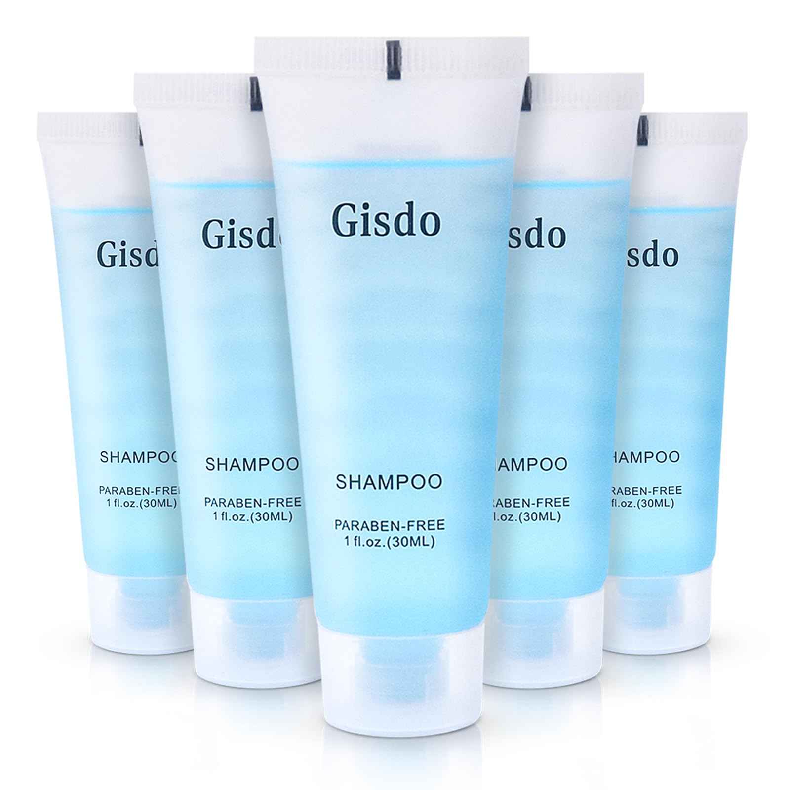 Gisdo 200 Pack Travel Size Shampoo Bulk, 30mL, 1 oz Hotel Shampoo Supplies for Guests, AirBnB Essentials, Travel Size Toiletries Bulk