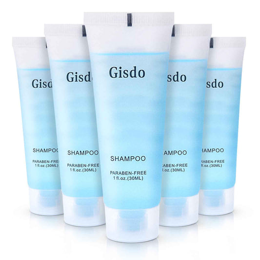 Gisdo 200 Pack Travel Size Shampoo Bulk, 30mL, 1 oz Hotel Shampoo Supplies for Guests, AirBnB Essentials, Travel Size Toiletries Bulk