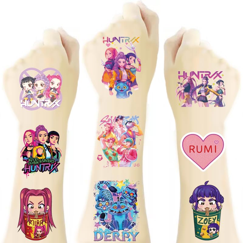 40 Sheet Cartoon Temporary Tattoos - Kids Party Favors
