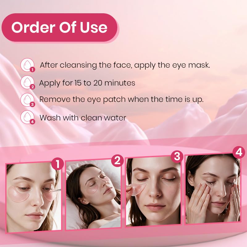 Nicotinamide Under Eye Patches with PDRN & Collagen for Dark Circles & Puffiness