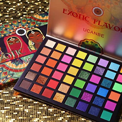 UCANBE Exotic Flavors 48-Color Eyeshadow Palette - Neon Matte Shimmer