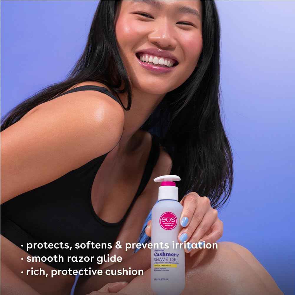 Bundle of eos Cashmere 3 Step Skin Collection Vanilla Cashmere Scented, 72-Hour Hydration