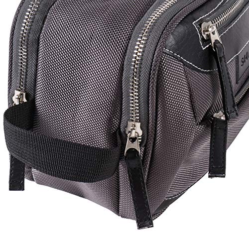 SHANY Cosmetics Portable Toiletry Makeup Bag with Various Compartments - Water-resistant and Scratch-proof Makeup Travel Organizer - BROWN FABRIC