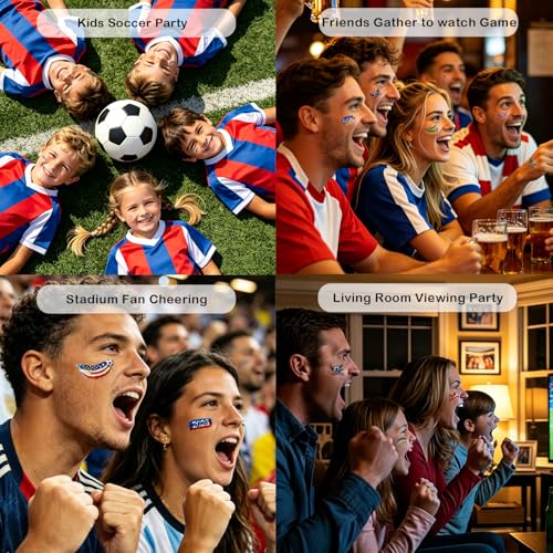 10 Sheets Soccer Temporary Tattoos – 49 Football Stickers