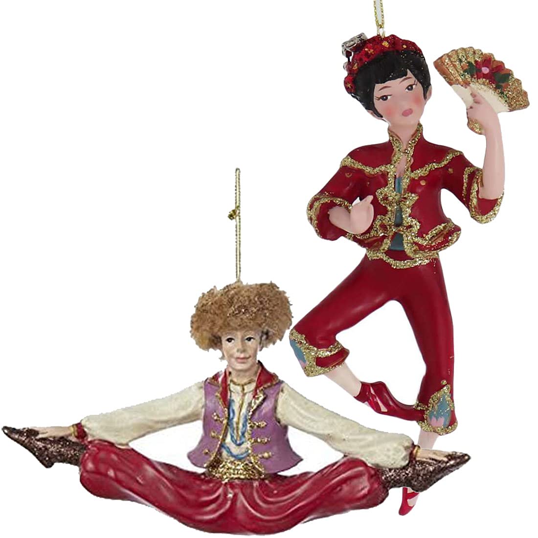 Kurt Adler Resin International Dancer Ornament Set Of 4, Christmas