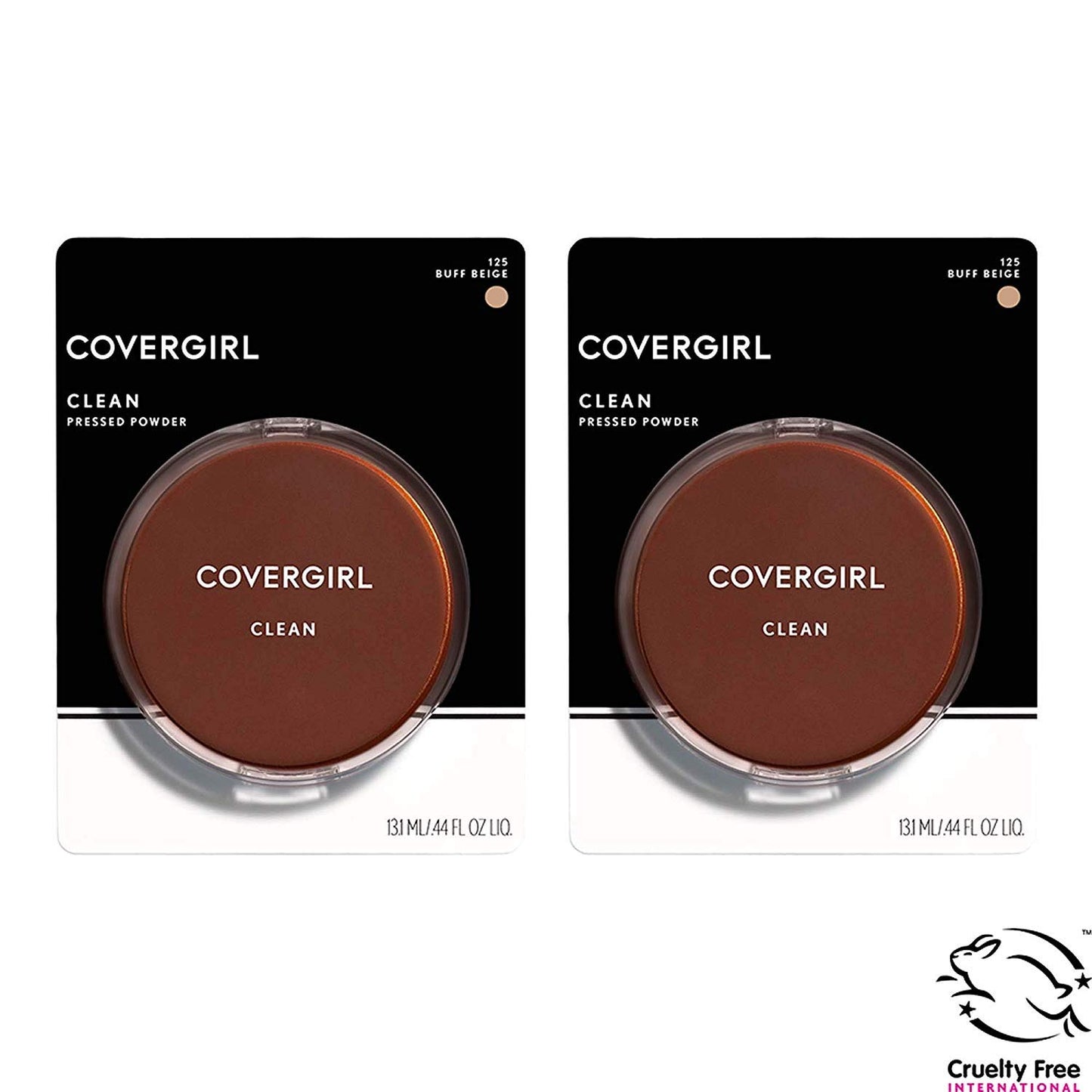 Covergirl Clean Pressed Powder Foundation, 110 Classic Ivory, 1 Count (Pack of 2)