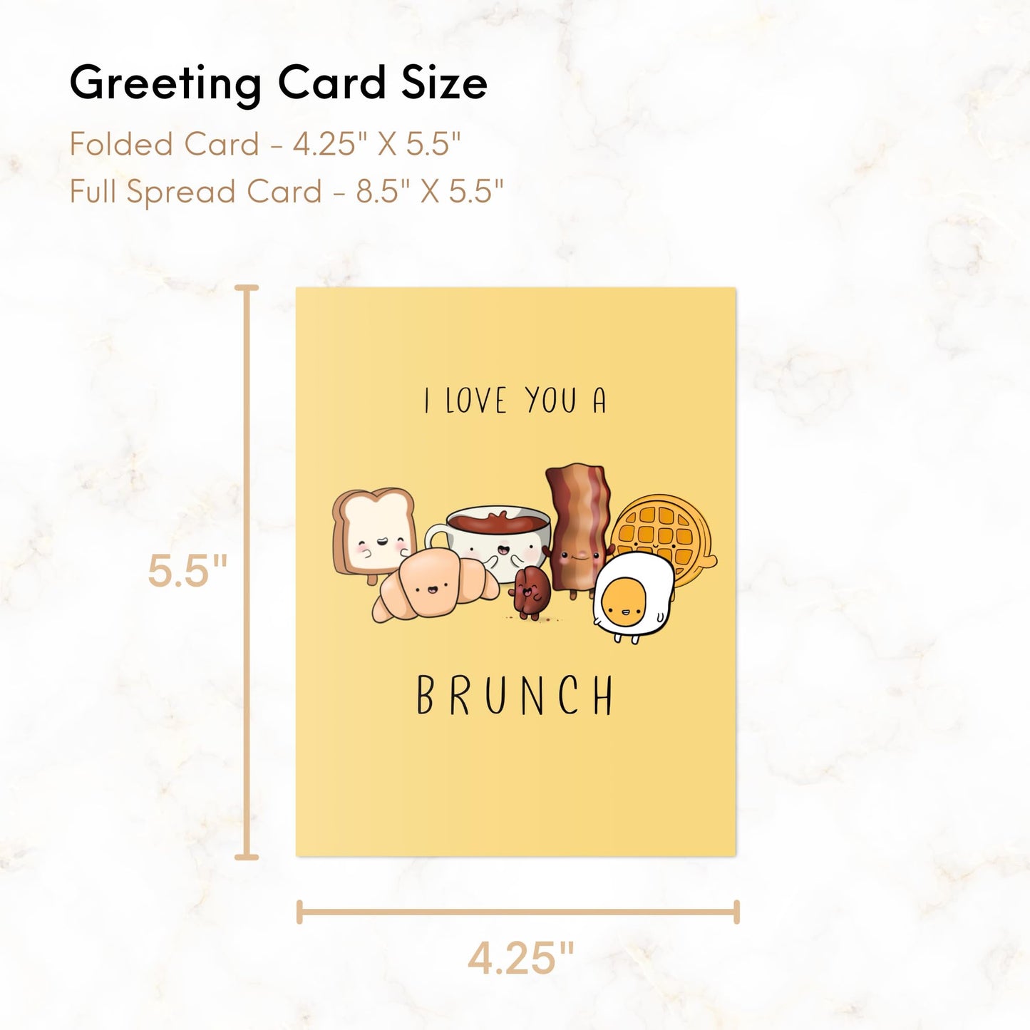 Anniversary Birthday Card for Her Him/Funny Birthday Card for Boyfriend Girlfriend/Husband Wife/Handmade Greeting Card (I Love you a brunch)