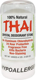 Thai Crystal Deodorant Stones - Natural 4.25 oz (Pack of 2) for Long-Lasting Odor Protection