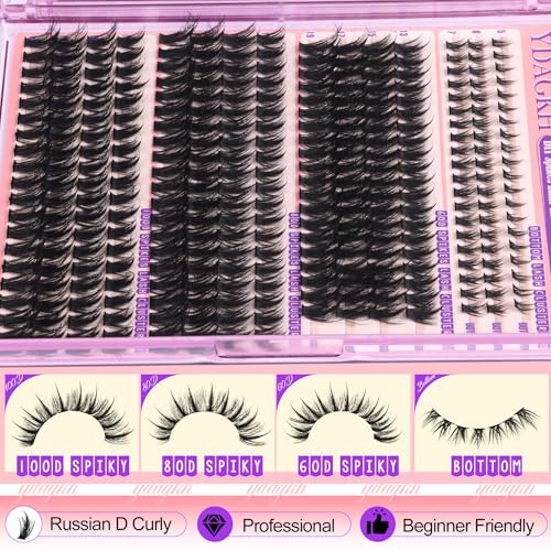 Volume Lash Clusters 60D 80D 100D - Spiky Eyelash Extensions 296Pcs