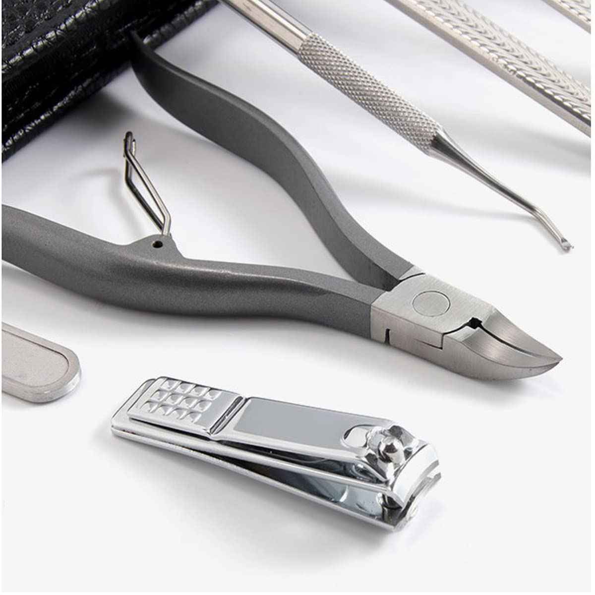 Nail Clipper,Heavy Duty Ingrown Podiatrist Toenail Tool Kit,Stainless Steel Long Handle Cosmetic Pedicure Set for Ingrown and Thick Nails for Callus 8Piece