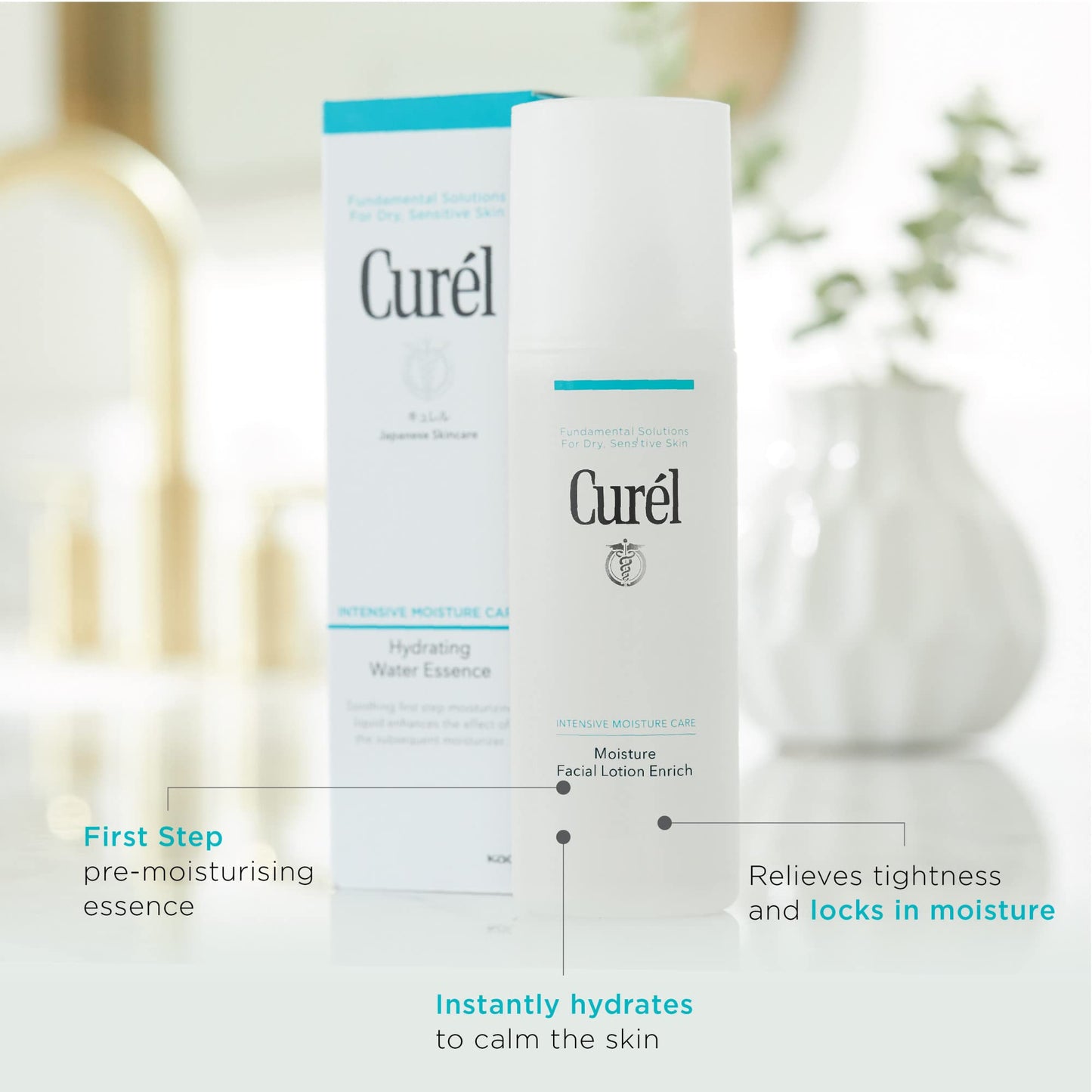 Curel Japan Skin Care Hydrating Water Essence Toner, Water Based Face Moisturizer for Dry Skin, Serum for Face, 5 oz