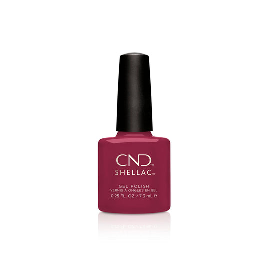 CND Shellac Gel Nail Polish, Long-lasting NailPaint Color with Curve-hugging Brush, Red/Burgundy Polish, 0.25 fl oz