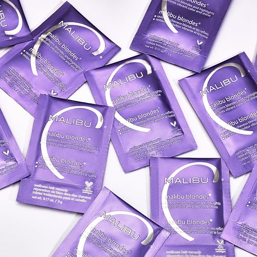 Malibu C Blondes Wellness Remedy - Hair Discoloration Remover & Brightener with Vitamin C, 1 Packet - Blonde Hair Care
