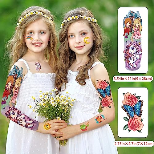 52 Piece Temporary Tattoos for Kids – Full & Half Arm Sleeves