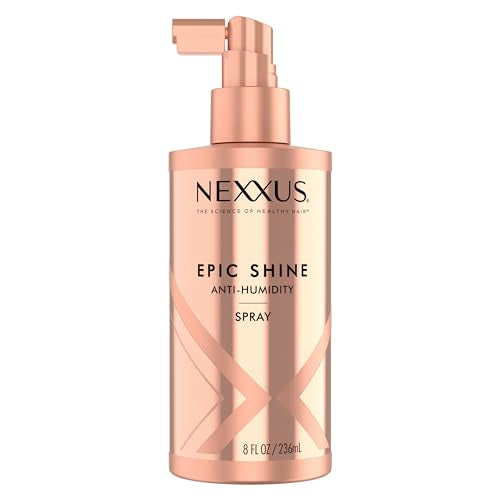 Nexxus Anti-Humidity Spray Epic Shine 8 oz & Ultra Lightweight Hair Oil Repair & Nourish 3.3 fl oz Bundle