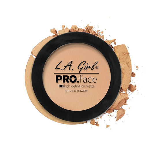 L.A. Girl Pro Face HD Matte Pressed Powder, Nude Beige, 0.25 Ounce (Pack of 3) (GPP605)