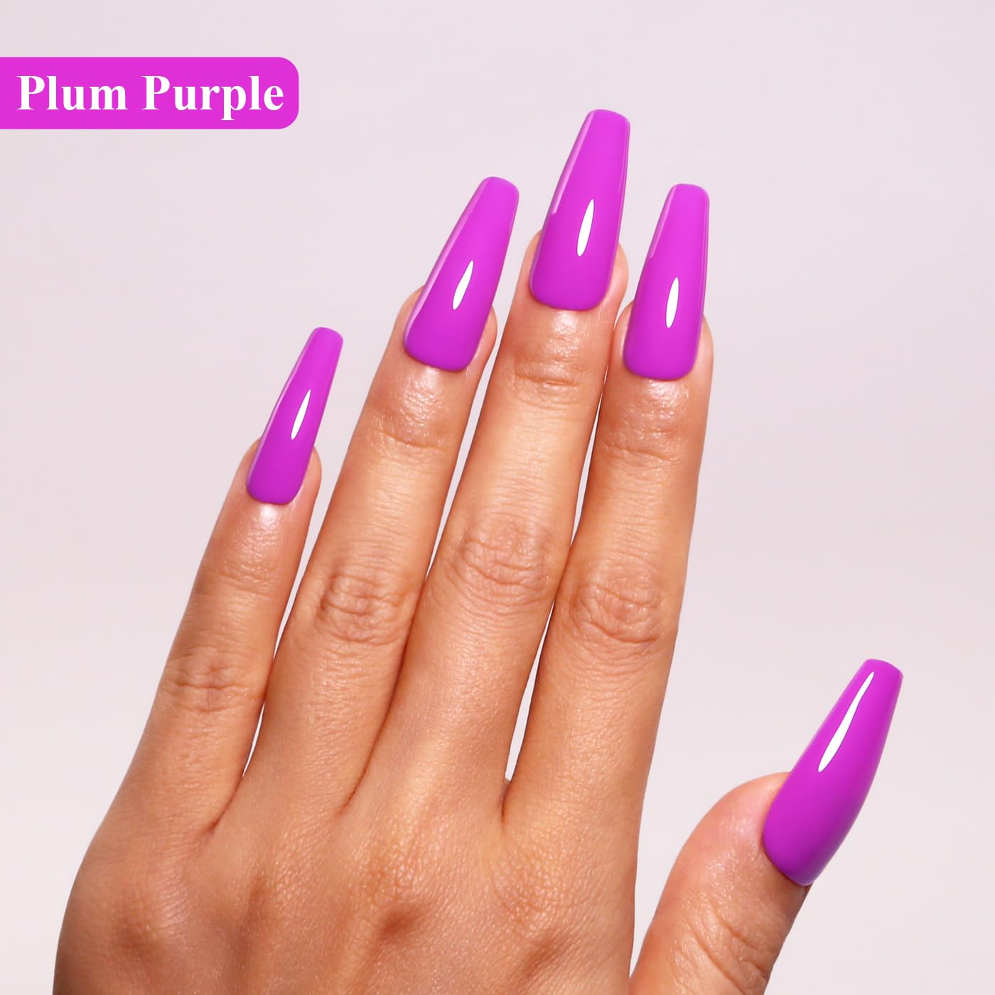 Imtiti Purple Gel Nail Polish, 15ML Pink Purple Gel Polish Autumn Winter Gel Nail Polish Soak Off LED UV Nail Gel Polish DIY Nail Art Starter Manicure Salon Gel Nail Kit