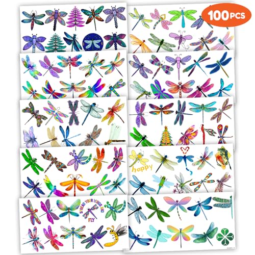 Dragonfly Temporary Tattoos for Kids - 10 Sheets, 100 PCS