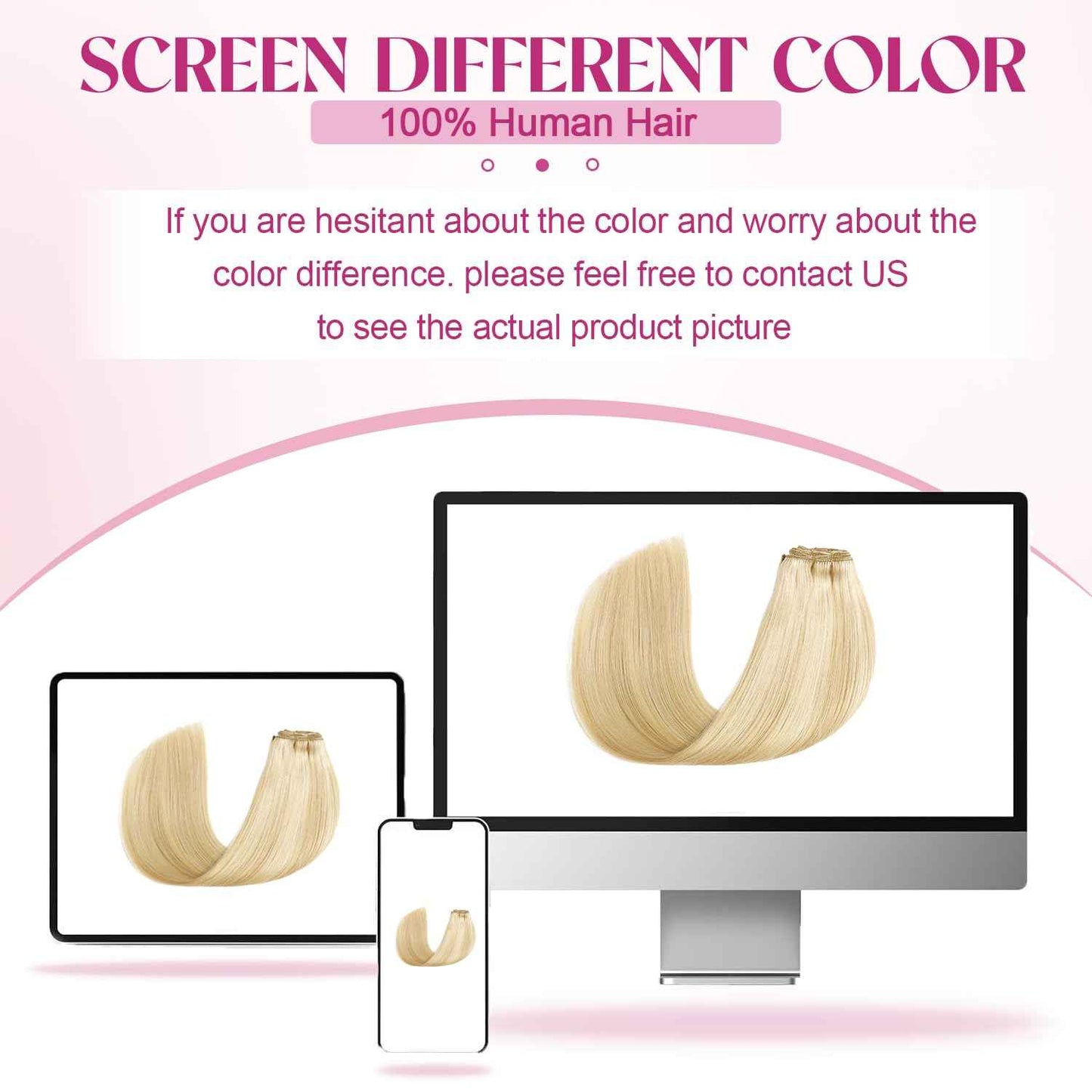 POGINJA Clip in Hair Extensions Real Human Hair, Remy Human Hair Extensions Clip ins for Women, 100% Natural Human Hair, Double Weftm, 14inch 80g 8Pcs, #18/613 Dark Blonde Highlighted Bleach Blonde