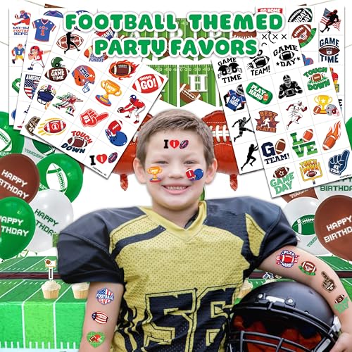 96-Pack Football Temporary Tattoos for Kids | Pre-Cut Party Favors