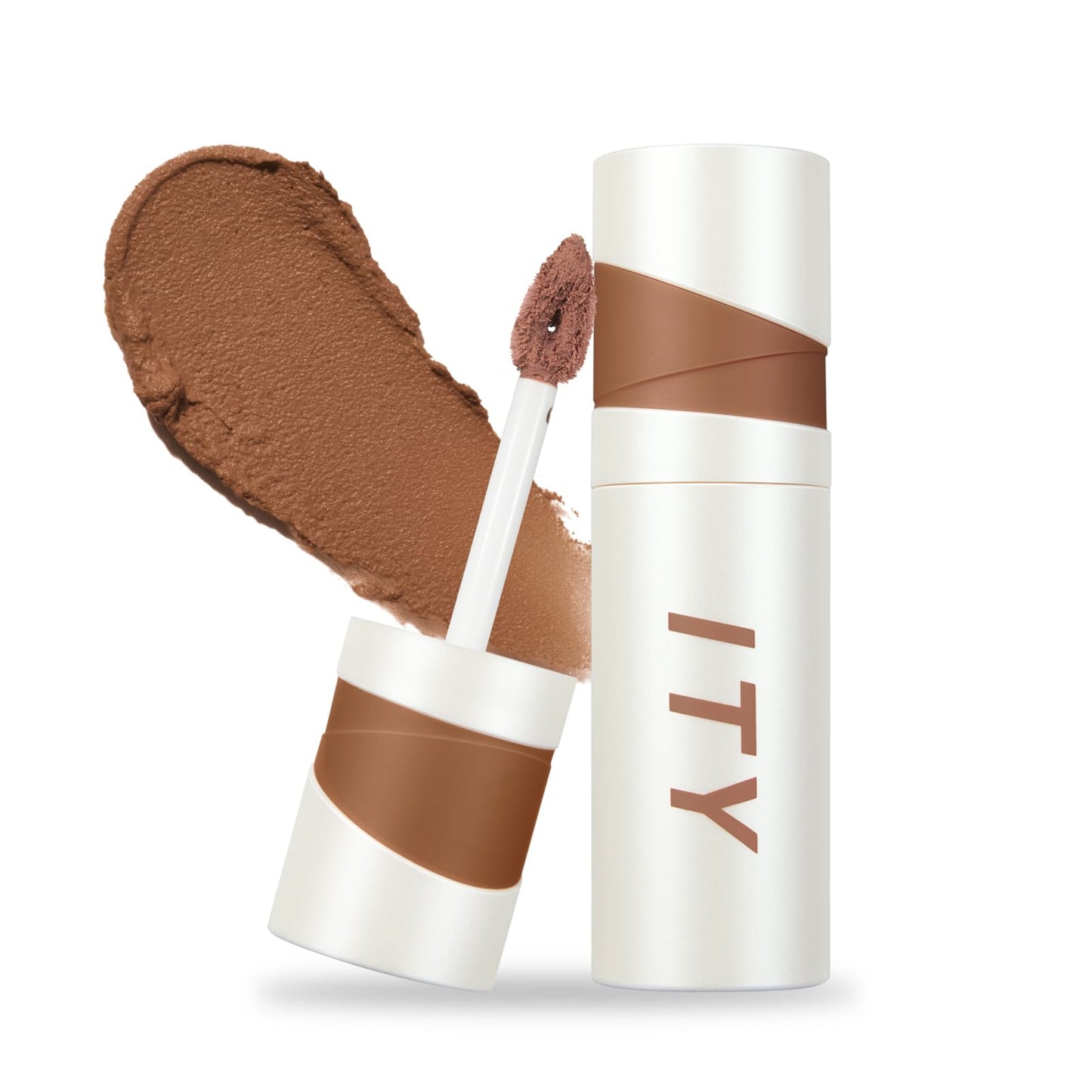 ITY Velvet Matte Finish Lip Stain-Mousse Textured Lip Clay, Nude Shade, Conceals Lip Lines, Rich Pigment Lip Tint Lipsticks, 0.14 oz (4g) in Apricot