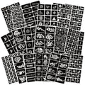 Temporary Tattoo Stencils Kit - 20 Sheets, 458+ Designs