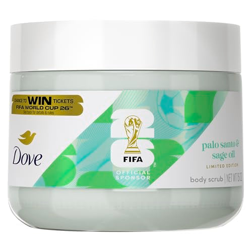 Dove Limited Editon FIFA Body Scrub Palo Santo & Sage Oil For Exfoliated & Hydrated skin 15 OZ