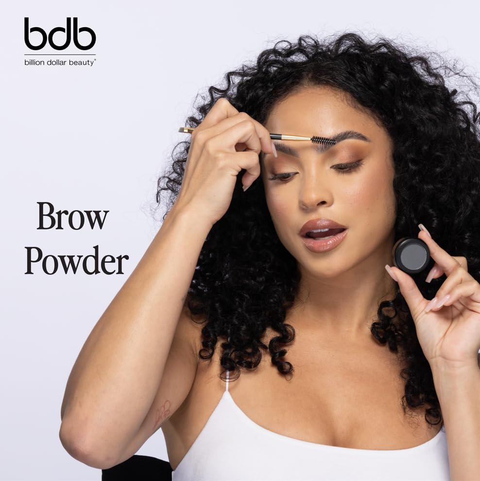 Billion Dollar Brows Eyebrow Powder for All Day Eyebrow Color and Easy Removal, Taupe - Cruelty Free