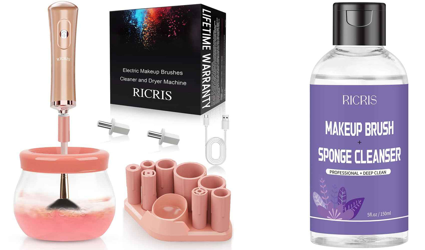 RICRIS Makeup Brush Cleaner Machine and Shampoo