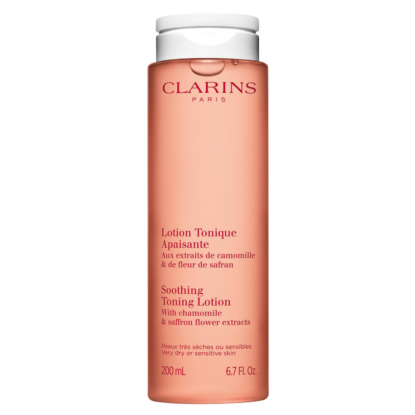 Clarins Soothing Toning Lotion | Soft,Soothed and Comforted Skin After 14 Days* | Cleanses,Tones,Hydrates,Soothes and Balances Skin's Microbiota |Camomile Extract |Very Dry Or Sensitive Skin Types