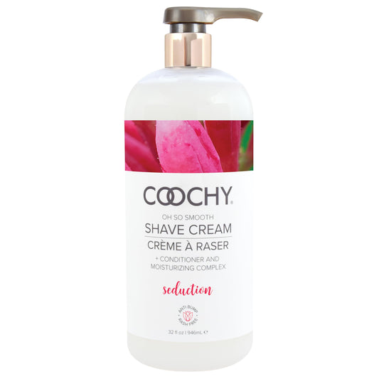 Coochy Shave Cream - Moisturizing Shave Lotion - Gentle Intimate Shaving Cream - For Bikini Area, Underarms, Legs & More - Rash-Free, Hydrating Formula - Seduction - 32 oz