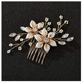 Gold Bridal Hair Comb Handmade Wedding Accessory