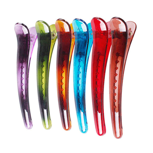 12 PCS Plastic Duck Bill Hair Clips Hairpins Hairgrip for Women Professional Hairdressing Hair Barrettes Hair Accessories (Length - 3.74", Candy color)