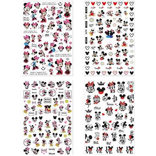 8pcs 3D Cute Nail Art Stickers Self Adhesive Nail Decals Cartoon Nails Art Supplies Designer Nails Stickers for Women Girls Kids Nail Decoration Cute Nail Design Party Gifts Manicure Decor