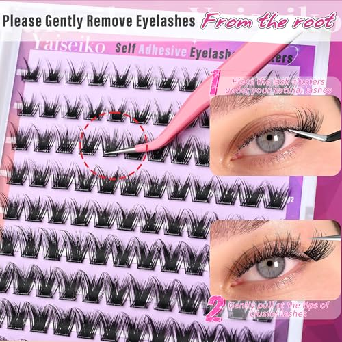 Self Adhesive Lash Clusters 120Pcs Wispy 10-16mm