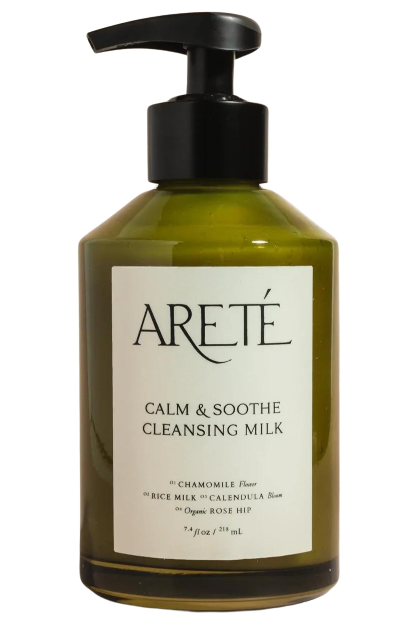 ARETÉ Calm & Soothing Cleansing Milk 2 in 1 Shampoo and Body Wash for Sensitive Skin, Vegan, Cruelty Free, Made in USA, Ideal for Men & Women, Gentle Formula, 7.4oz